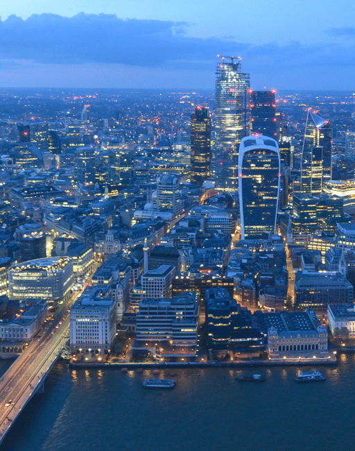 London's skyline at night